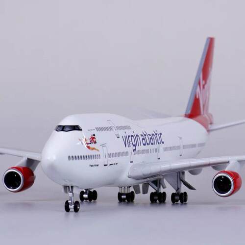 47cm带轮子带灯1:150波音747飞机模型国航泰航荷兰汉莎长荣航空