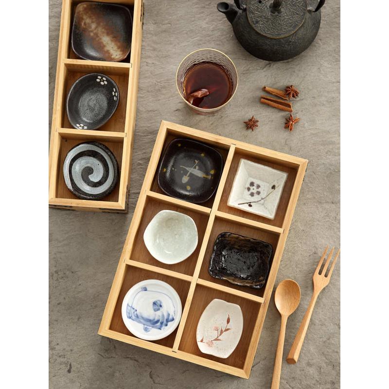 WBZ7和风料理刺身盘二三四六格木盒多格寿司甜品九宫格木格盒日料