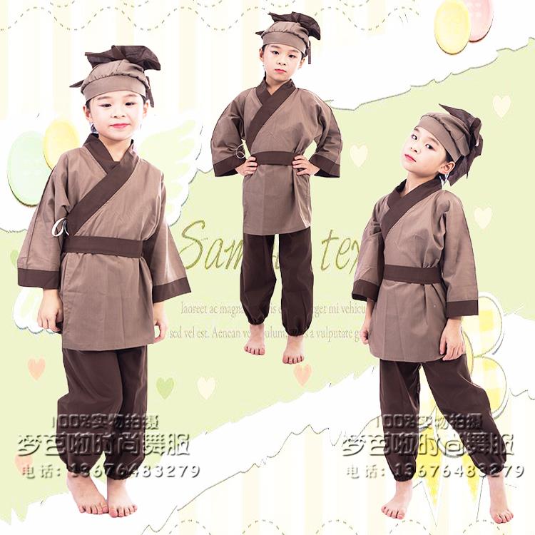 高档儿童剧出守株待兔表演服装幼儿夫农书童书生悯农锄禾日当午演