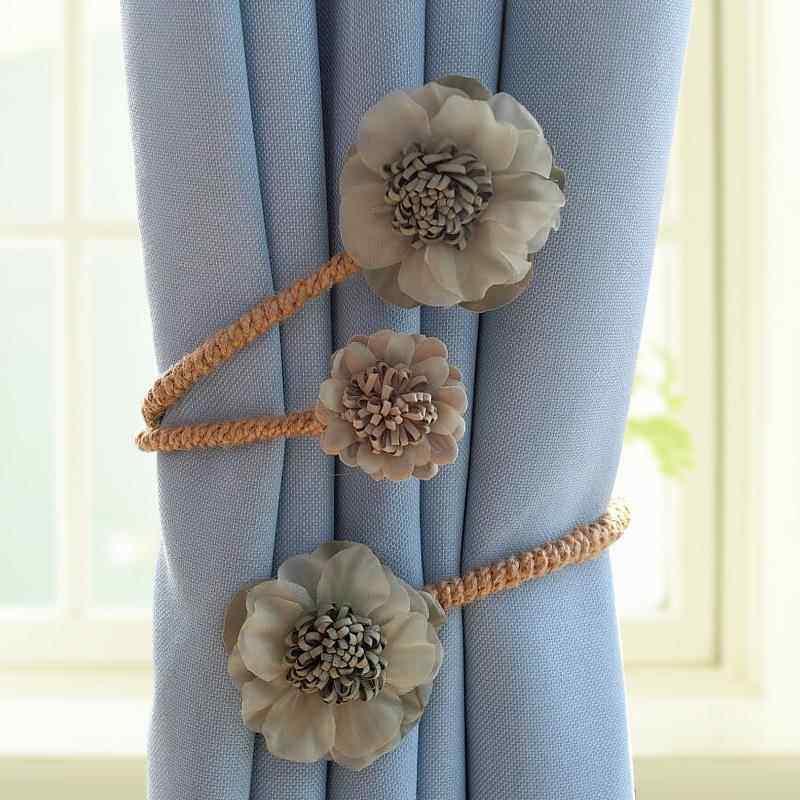 窗帘捆绑带高级简约现代绑带绑绳装饰可弯曲花朵装饰扎束带收纳扣,居家布艺,窗帘绑带,淘宝优惠券,粉丝福利购,淘宝优惠卷