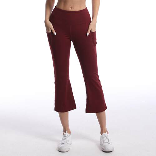 High waisted wide leg exercise fitness stretch running