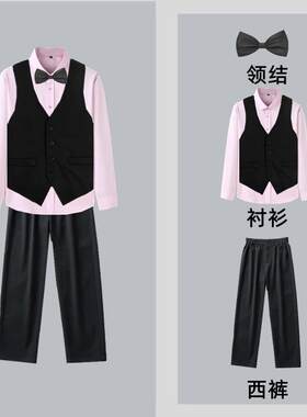 伴郎服兄弟装男西裤马甲衬衫三件套新郎兄弟团结婚礼服接亲一套装