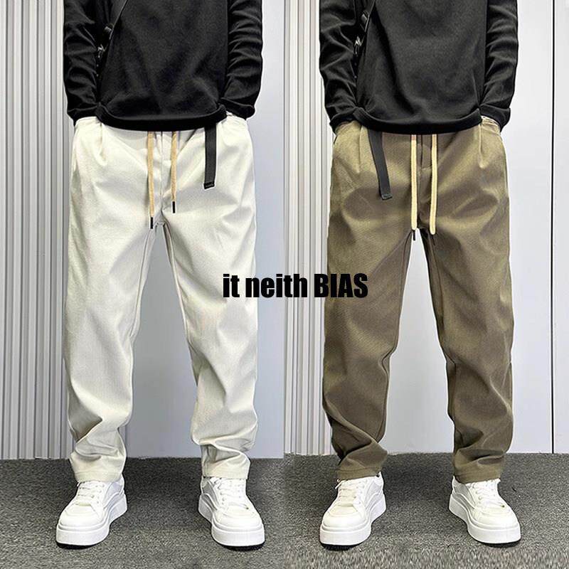 it neith BIAS休闲裤男春夏款宽松百搭哈伦裤子痞帅工装直筒韩版
