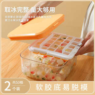 硅胶冰格家用食品级按压冰块模具大容量冰块制冰盒模具神器批发