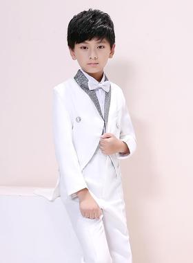 正品儿童红色服男童燕尾服男孩主持服婚礼礼魔术指挥钢琴演出版黑