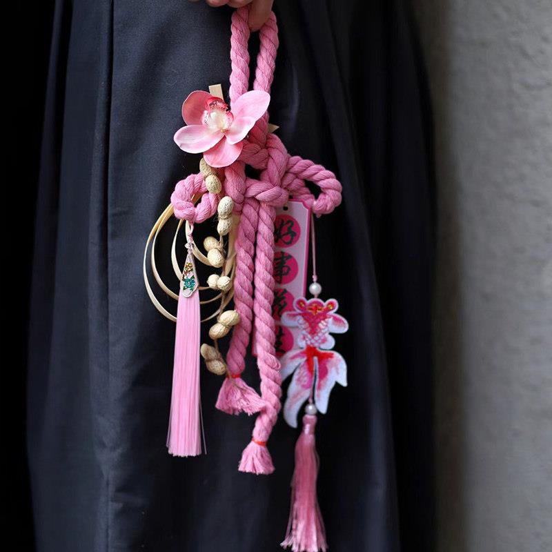 婚房装饰万字结挂饰结婚用品门把手婚礼卧室装扮客厅新房布置喜字