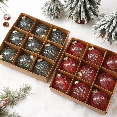 1box Christmas Balls Christmas Tree Ornaments Ball Xmas Hang