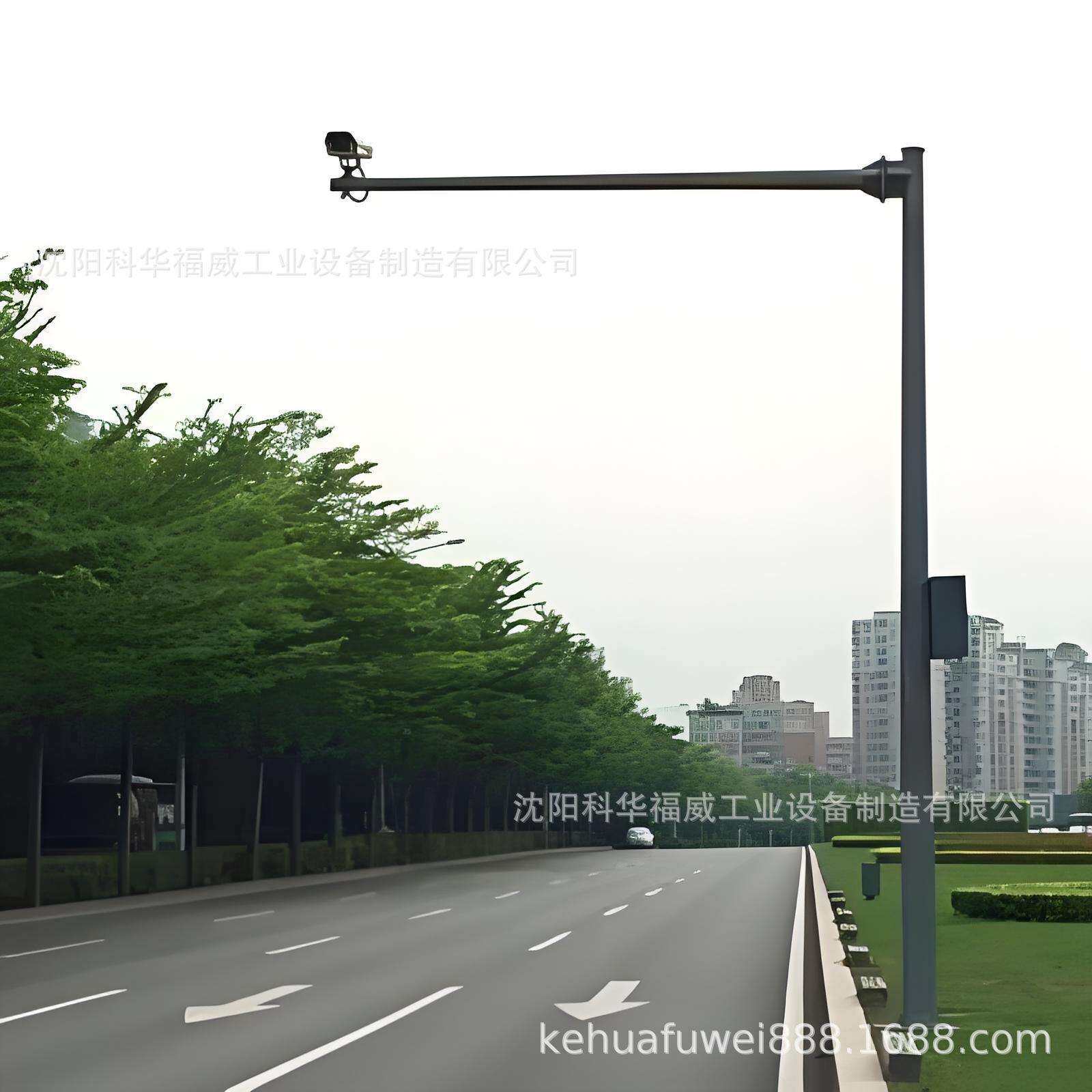 监控杆 道路马路监控立杆 小区户外L型交通杆件 监控信号杆厂家