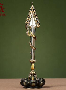 佛缘汇大智慧文殊剑挂饰摆件室内玄关书房桌面摆件