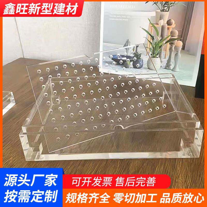 亚克力板水波纹条纹炫彩板有机玻璃板花盒加工品手工定制高透明
