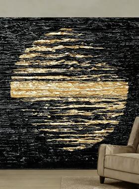 现代轻奢客厅装饰画2026新款肌理感沙发背景墙挂画餐厅正方形壁画