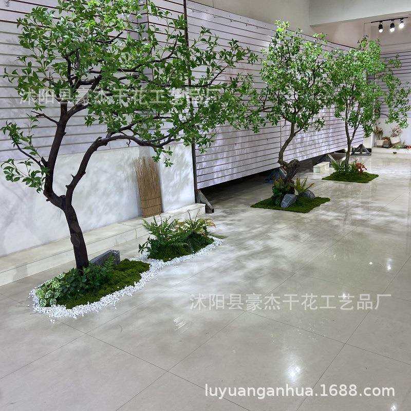 仿真马醉木橱窗造景物植室高大端仿生绿植装饰仿真马醉树型假内树