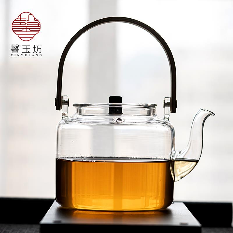 玻璃茶壶单壶电陶炉烧水壶煮茶茶具耐热高温加厚提梁壶大号泡