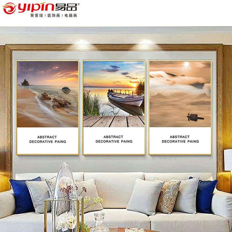 走廊过道现代简约楼道墙面壁画北欧三联挂画客厅装饰画风景家居