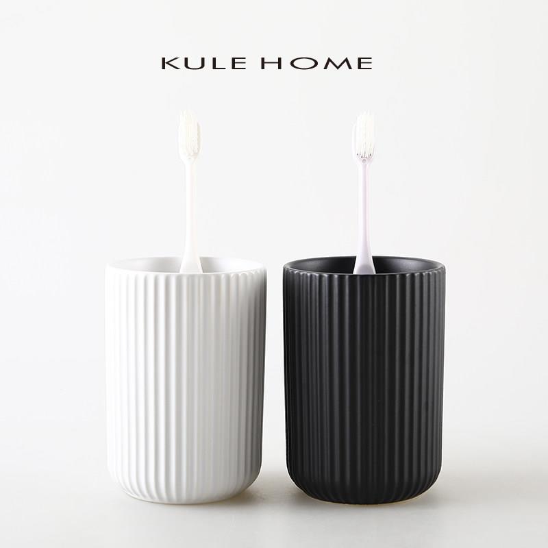 KULE HOME 陶瓷漱口杯家用刷牙牙刷杯子牙杯高端洗漱口杯牙具牙缸