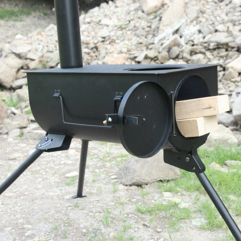 冬季热销户外柴火炉折叠野营帐篷取暖炉露营卡式野炊家用炉子批发