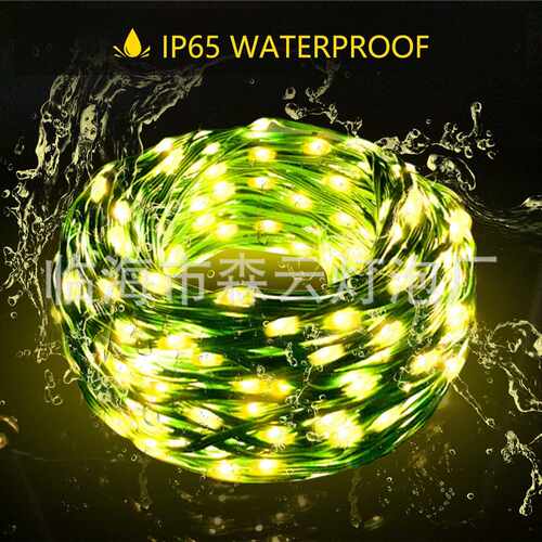 灯灯庭院皮条圣诞树线灯户外串彩灯装饰带灯高亮插头低压