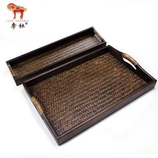 李杜香道用具套装托盘茶道茶壶托盘长方形中大号木质盘子禅意香席