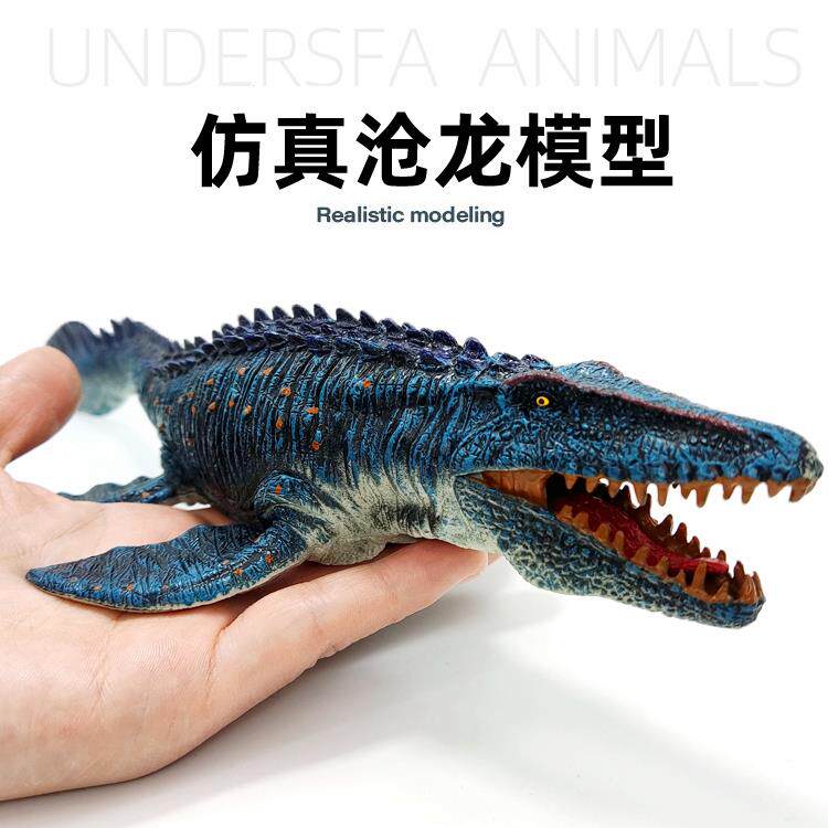 儿童仿真沧龙模型实心海王龙远古海洋动物巨齿鲨恐龙玩具男孩礼物