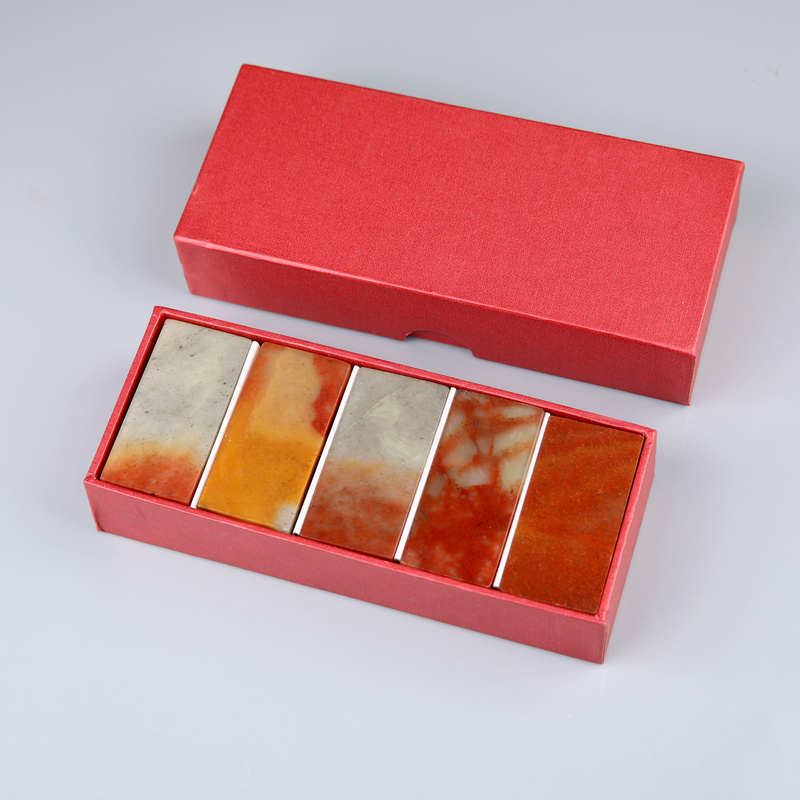 篆刻印章石料套装寿山石印石章料学生姓名练习石头料2.5x2.5x5cm