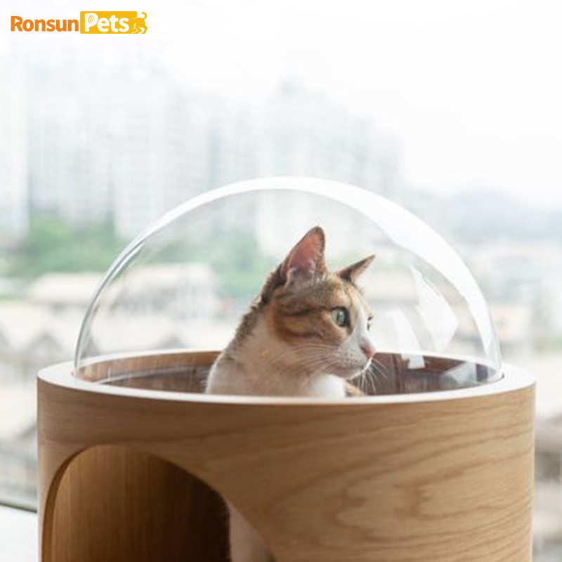 半封闭式猫窝超大猫咪太空舱猫窝壁挂室内家用冬季猫别墅木质猫窝