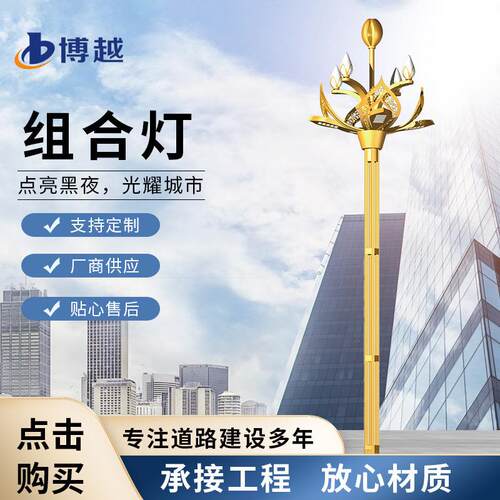 led组合灯户外广场街道照明玉兰灯组合花灯路灯杆超亮