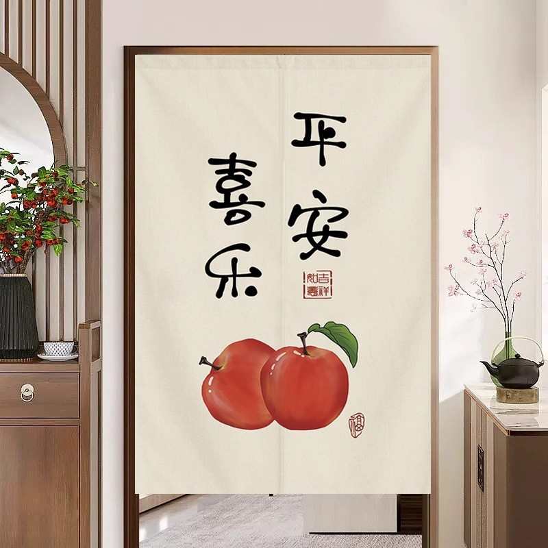 入户门帘房间隔断家用卧室厨房遮挡挂帘客厅厕所卫生间免打孔半帘