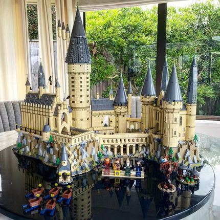 高档哈利波特系列霍格沃茨城堡模型建筑高难度巨大型拼装积木玩具