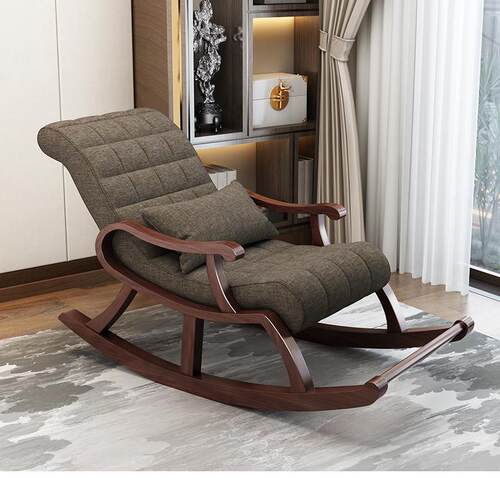 实木摇椅北欧家用摇摇椅阳台躺椅大人午睡摇椅成人休闲 摇椅客厅