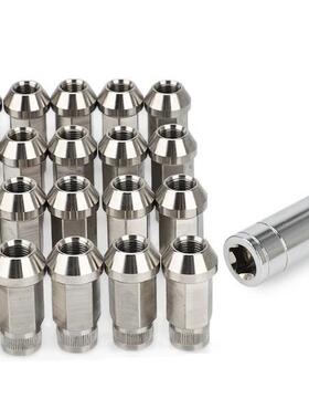 含税 改装轮胎螺母304不锈钢 Hex 19mm 总长50mm 轮毂螺母M12 M14