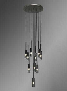 全铜水吊灯餐厅吧台创意楼梯头客厅卧床室后现76815代轻奢单头吊