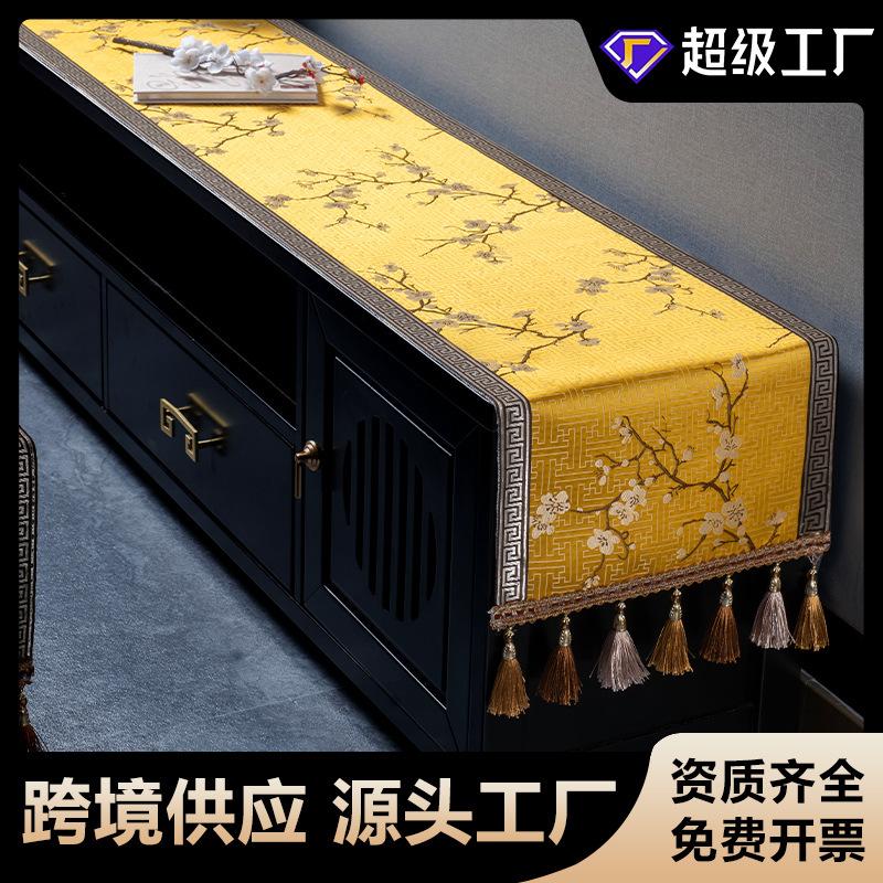 床头柜布防桌布防滑茶几台布桌布图片