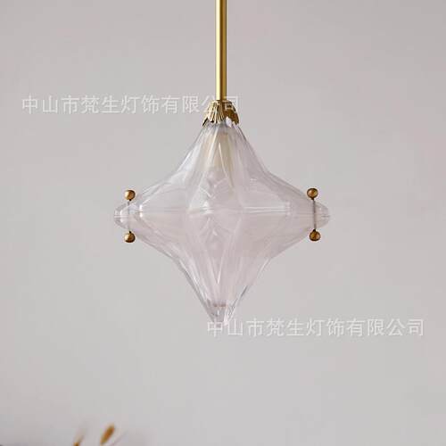 噗灵复噗灵星135星吊灯ArtD铜eco中古璃餐厅玄关岛台卧室床玻头古