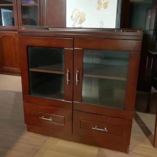 广东办公油漆实木皮茶水柜酒店储物矮柜家用小型储物柜小型茶水柜