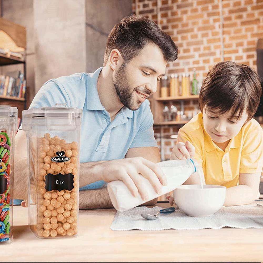 亚马逊热销食物罐方形可叠加厨房收纳五谷杂粮压盖式透明密封冰