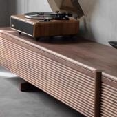 北美黑胡桃电视柜现极代木简约视听柜DSG006樱桃木全实木寂风简宅