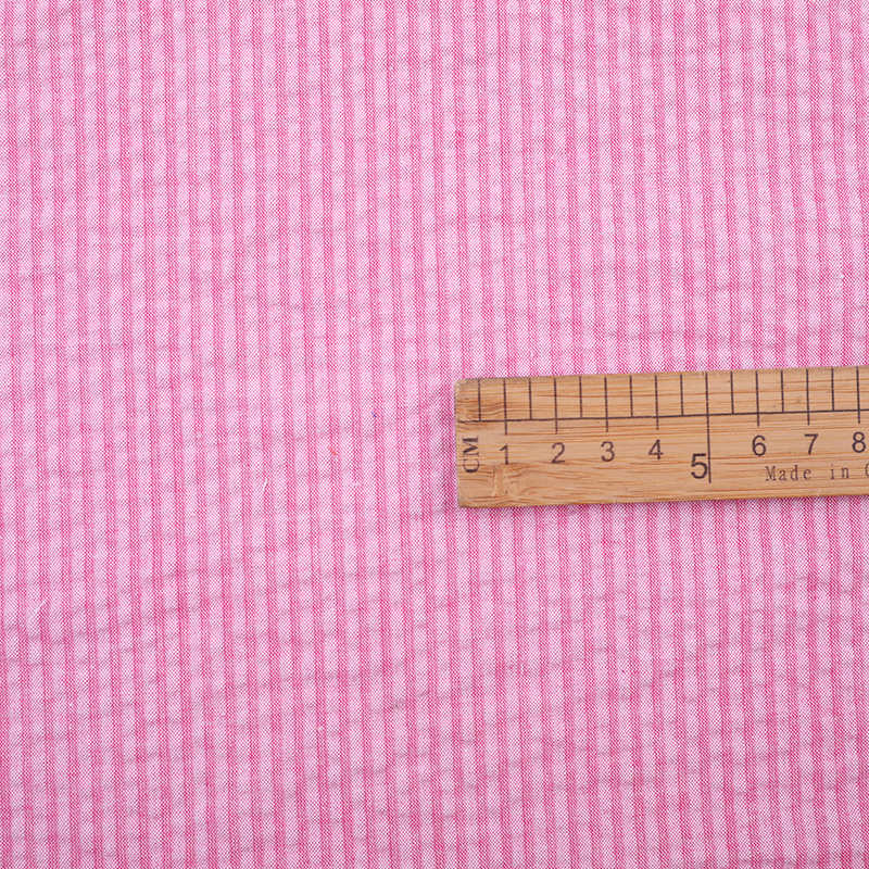 西装格子面料格纹布 100g全棉色织泡泡皱皱布格子布条子面料