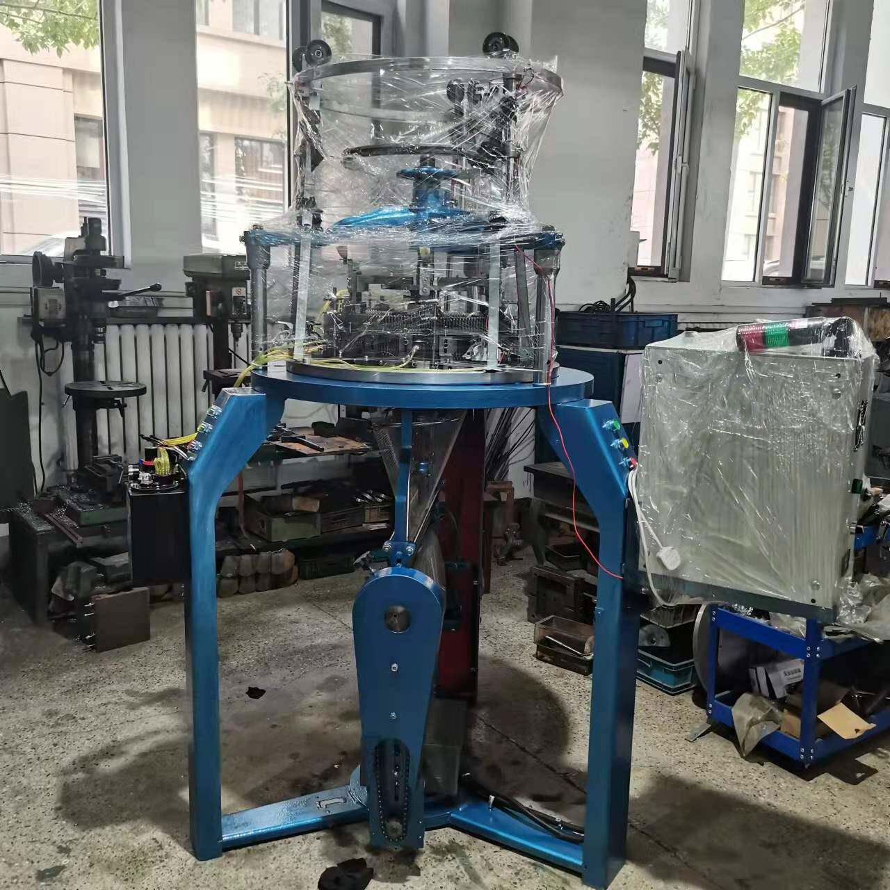 金属网针织机全自动汽车安全气囊内网蓝扁丝编织机畅销低价保质