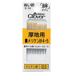 CLOVER 可乐牌 #18-104 厚布料用手缝针组