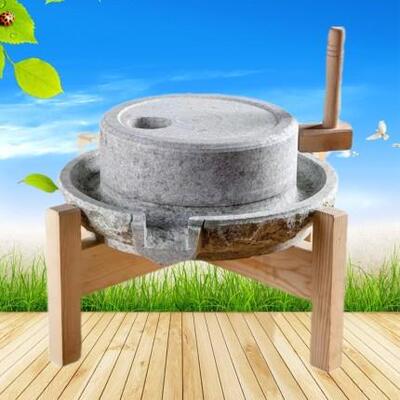 家用小石磨老石磨老磨盘茶桌茶台复古怀旧民间老石器摆件