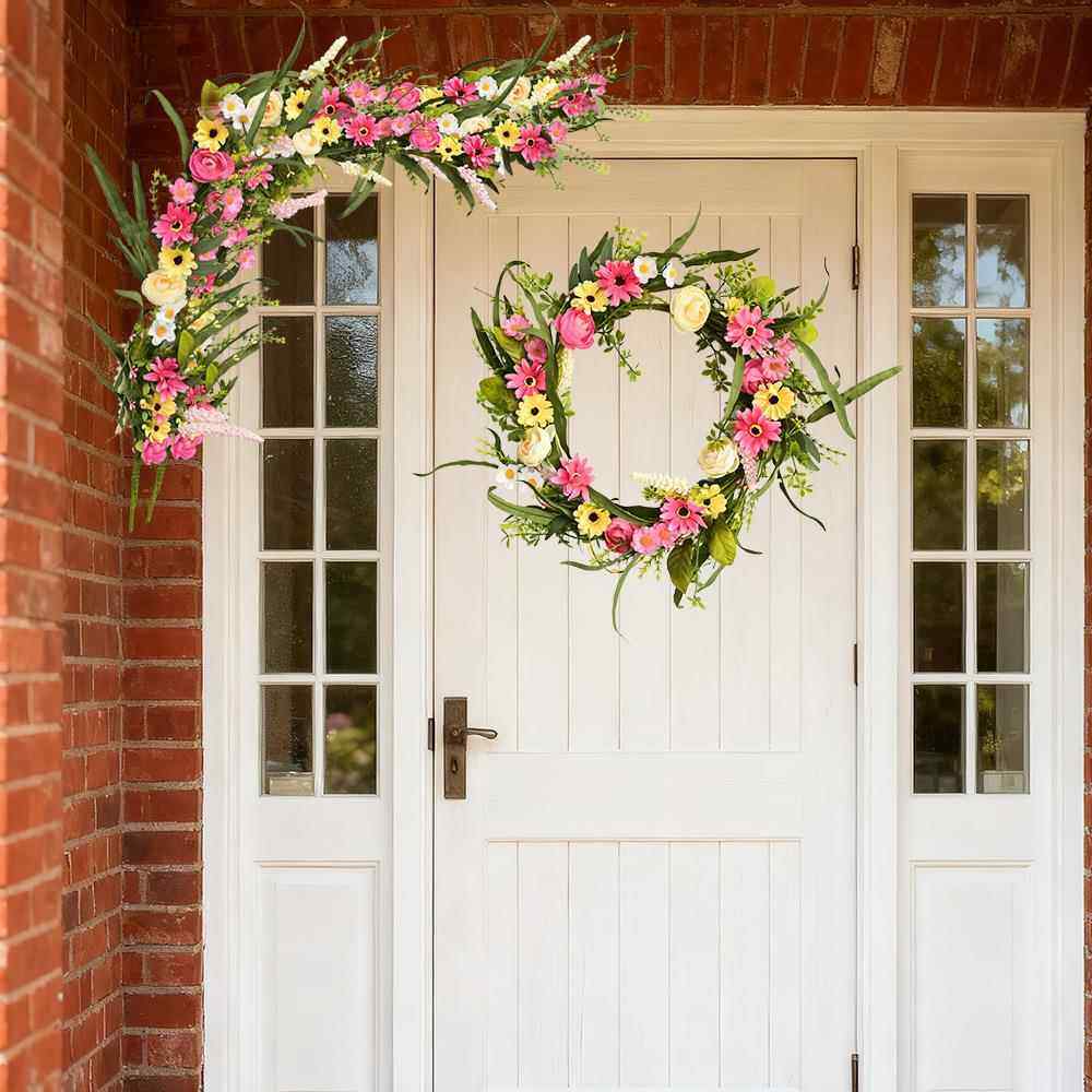 新款仿真野花小雏菊花环藤条花装饰花藤春季长藤庭院派对装饰品