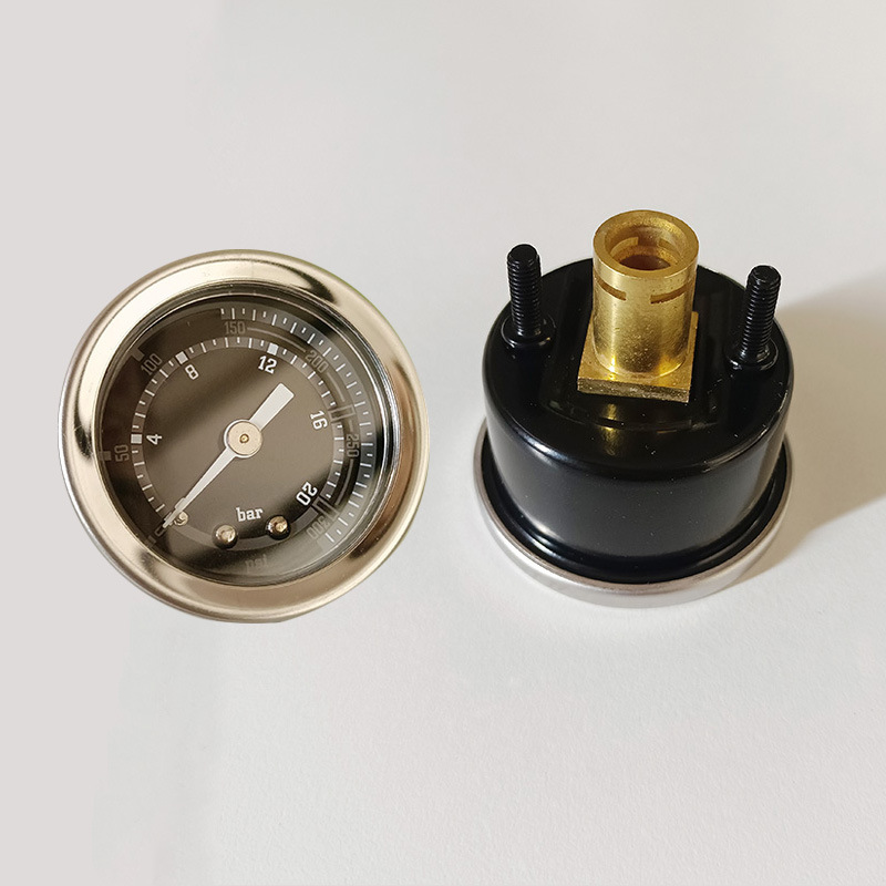 格米莱3610圆环卡槽铁壳支架压力表 20bar商用咖啡机 耐高温蒸汽