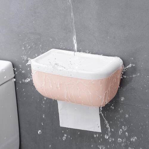 Traceless No-Drilling Tissue Box Creative Waterproof Bathroo
