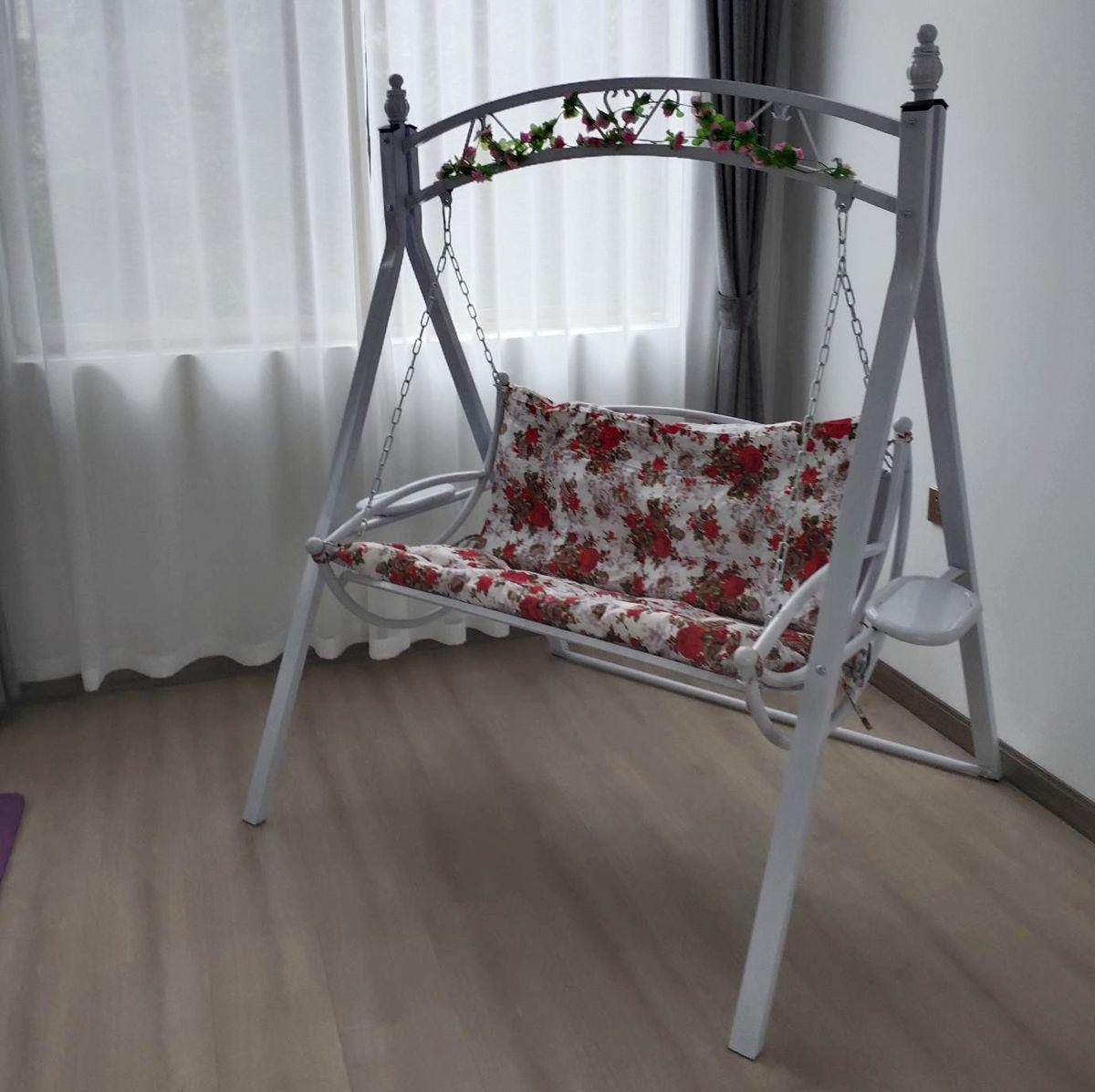 双人户外金属秋千儿童摇椅庭院成人双人吊椅家用阳台支架躺椅厂家