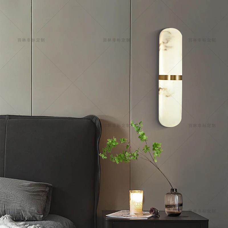 新中式壁灯卧室床头灯客厅背景墙灯酒店民宿走廊过道灯背景墙灯