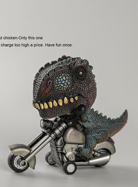 秃鸡!可以这样做。看看骑摩托车的霸王龙。采购产品惯性玩具，装