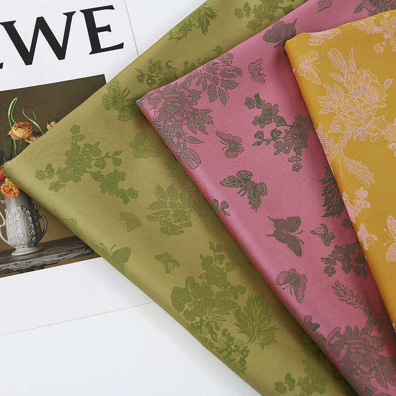 全涤双色蝴蝶提花面料  古风汉服旗袍连衣裙面料 双色提花布料,纺织面料/辅料/配套,服装花边,淘宝优惠券,粉丝福利购,淘宝优惠卷