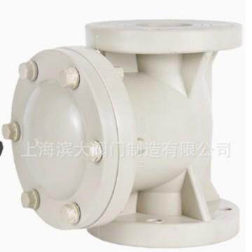 PE法兰旋启式止回阀卧式止回阀聚丙烯逆止单向阀止回阀DN50DN150
