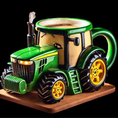 跨境新品Vintage Green Tractor Farm Equipment Mug拖拉机马克杯