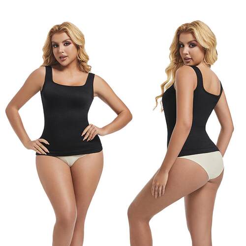 Women'S Minimalist Seamless Striped Tummy Control Shapewear